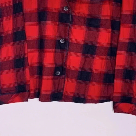 Madewell Flannel Bedtime Pajama Top in Buffalo Plaid Size Medium - Picture 4 of 6